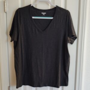 Old Navy Charcoal Gray V-Neck T-Shirt Size Large